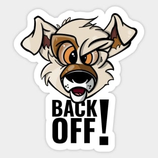 Karate Dog Back Off Sticker